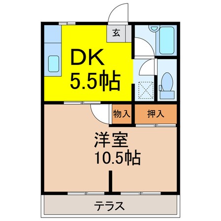 カーサフルカワⅡの物件間取画像